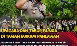 Serangkaian kegiatan dalam rangka memperingati hari Bhayangkara ke-75. (Foto: humasres lutim)