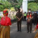 Penyambutan Rombongan Kejati Sulsel dalam Kunjungan Kerja di Luwu Timur.