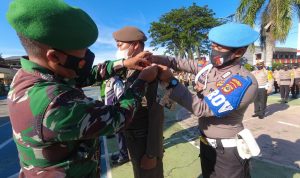 Apel Gelar Pasukan OPS Keselamatan - 2022 di halaman Mapolres Lutim, Selasa (01/03/2022).