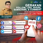 Dinas Komunikasi, Informatika, Statistik dan Persandian (Diskominfo-SP) Kabupaten Luwu Timur meminta ASN dan Upah jasa untuk mendukung informasi pemerintah dengan cara mem follow, meng share setiap informasi baik melalui medsos, media elektronik, youtube.