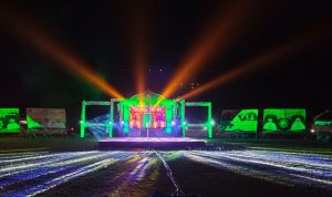 Tampilan Lighting di acara pembukaan MTQ IX Tingkat Kabupaten oleh FQ 707 Sound and Lighting