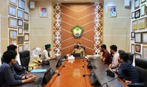 Pengurus HMI Badko Sulselbar Audiens dengan Bupati Gowa, Adnan Purichta ichsan.