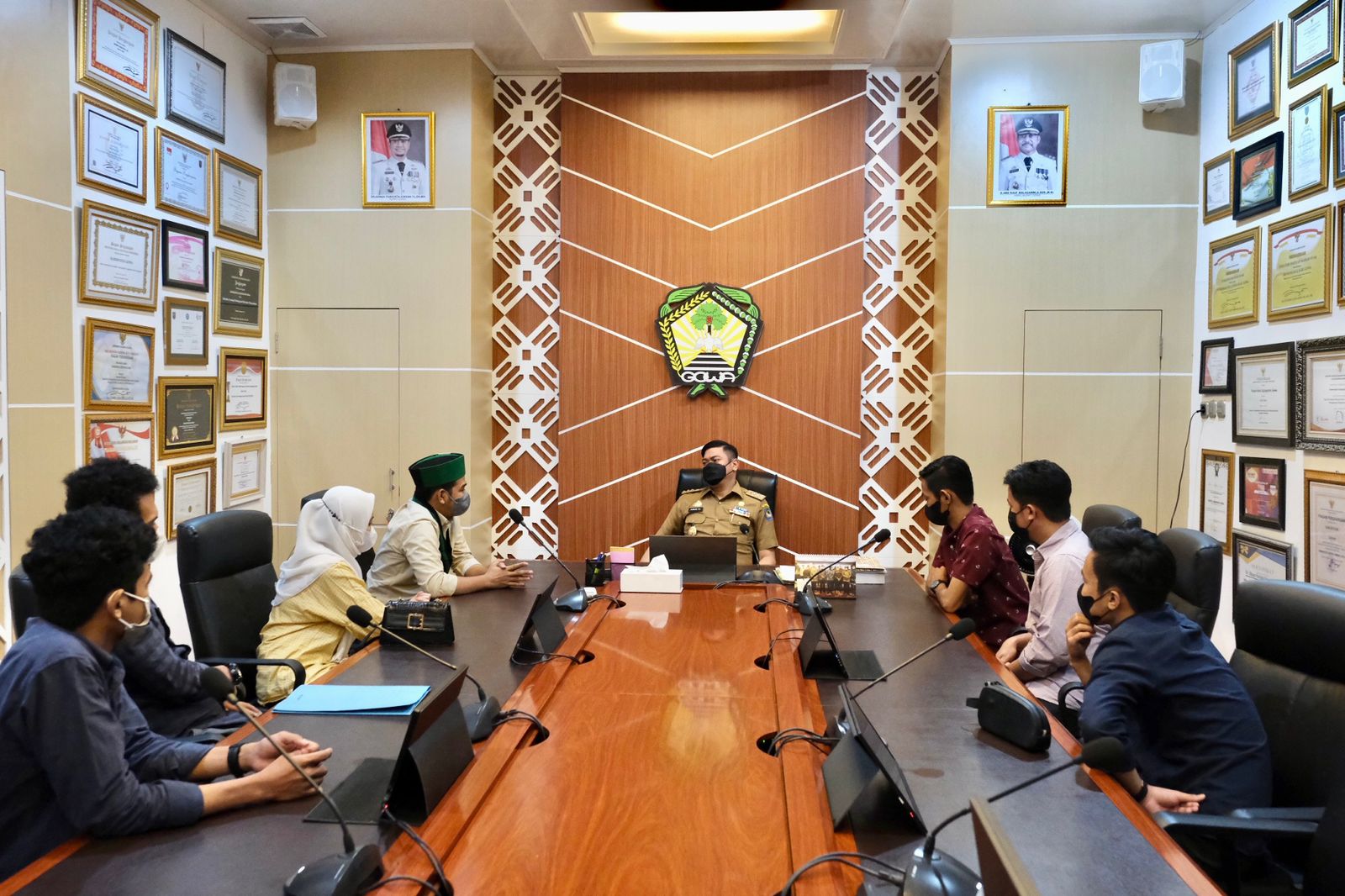 Pengurus HMI Badko Sulselbar Audiens dengan Bupati Gowa, Adnan Purichta ichsan.