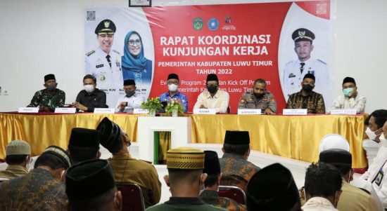 Wakil Ketua I DPRD Luwu Timur, Muh. Siddiq. BM menghadiri rapat koordinasi dan temu konstituen di Kecamatan Malili, Senin (18/4/22).