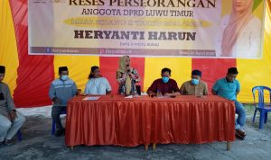 Reses Perseorangan Anggota DPRD kabupaten Luwu Timur, Heryanti Harun, Jum'at (22/04/22).