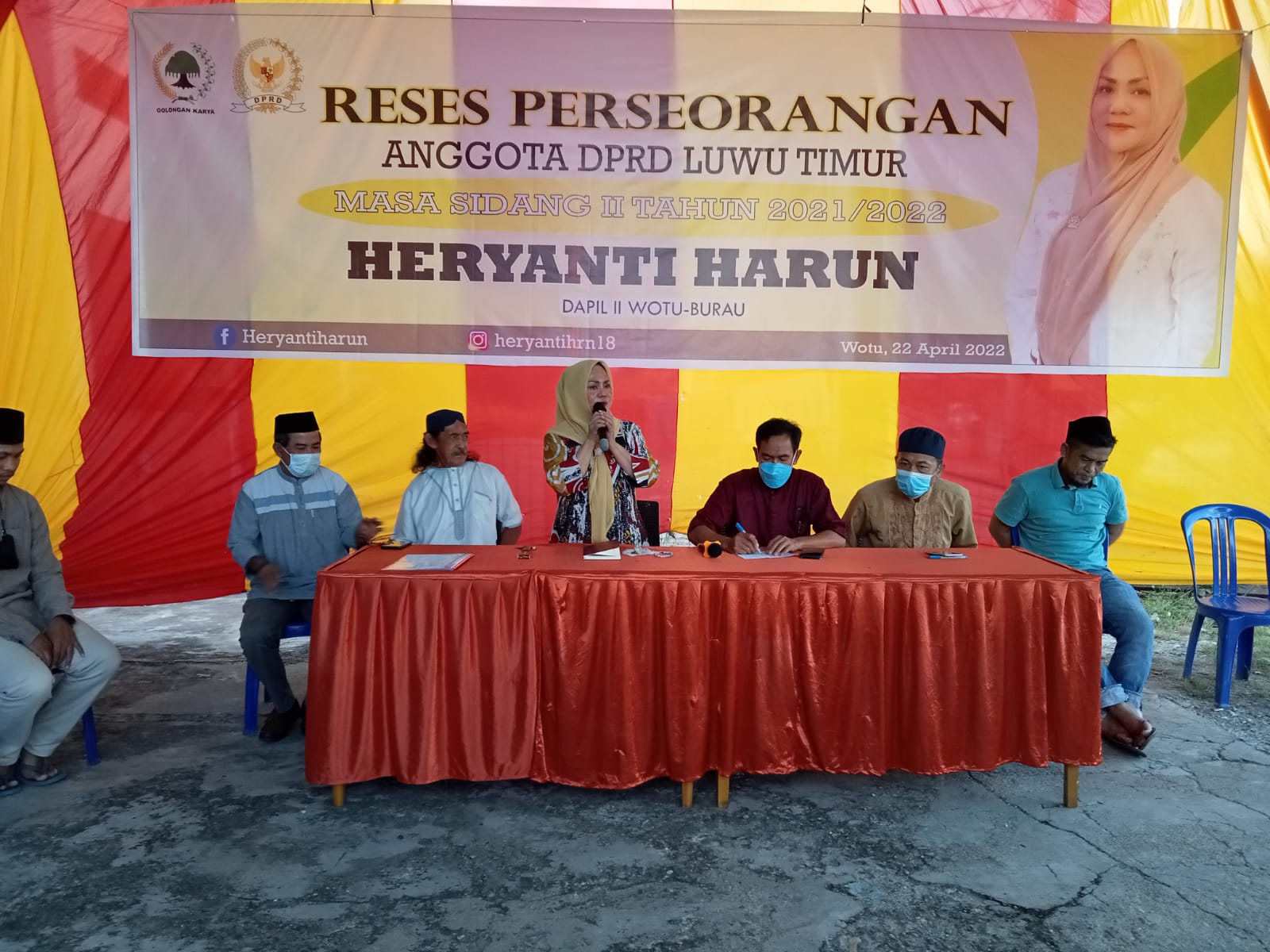 Reses Perseorangan Anggota DPRD kabupaten Luwu Timur, Heryanti Harun, Jum'at (22/04/22).