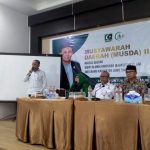 Ketua KAHMI Luwu Timur, Muh. Siddiq Menyampaikan Sambutan dalam Pembukaan Musyawarah Daerah II KAHMI Luwu Timur di Aula Wisma Golden, Malili, Jum'at (10/06/22).