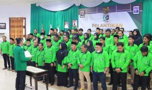 Pengurus MD KAHMI Luwu Timur Resmi dilantik Kordinator Presidium MW KAHMI Sulsel, Muhammad Natsir di Aula Rujab Bupati, Minggu (03/07/22).